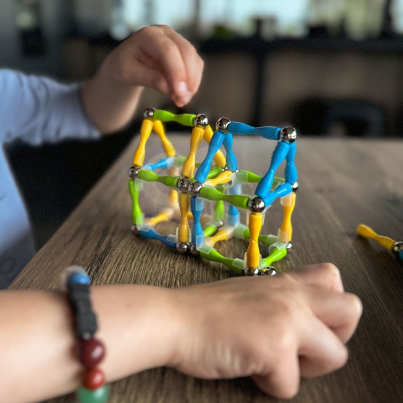 WOOPIE Klocki Magnetyczne Konstrukcyjne 3D 128 el. XXL
