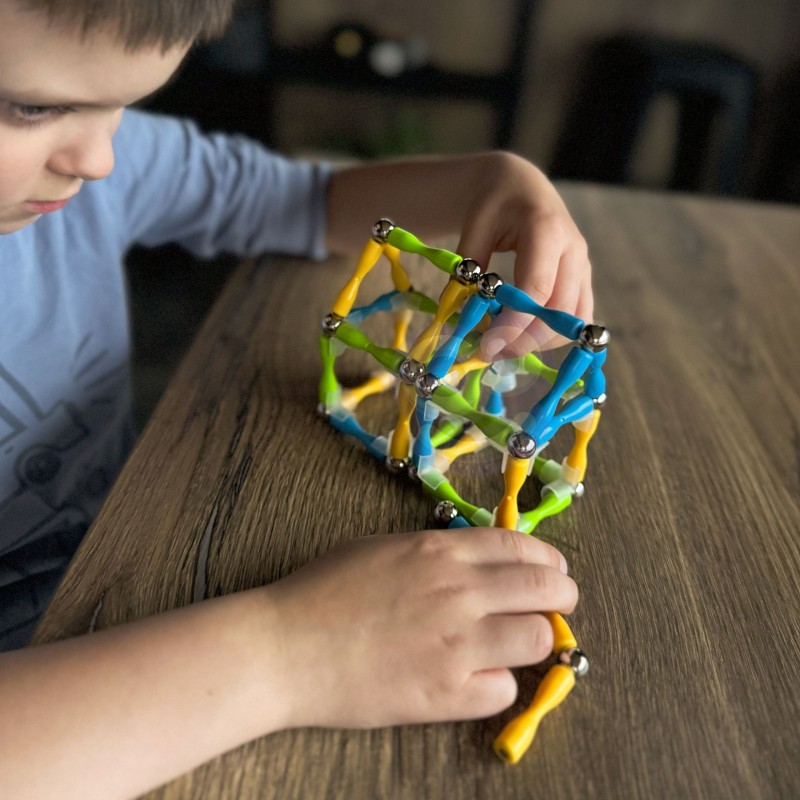 WOOPIE Klocki Magnetyczne Konstrukcyjne 3D 128 el. XXL