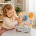 VIGA PolarB Drewniany Kalendarz i Zegar Montessori