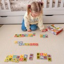 VIGA Edukacyjne Klocki Domino Drewniane gra Farma 28 elementów Montessori