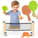 Woopie Set na stolný tenis so sieťkou 6 ks – Prenosný pingpongový set s raketami a loptičkam