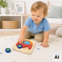 VIGA Pierwsze drewniane Puzzle maluszka Samochód