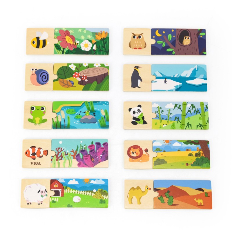 VIGA Puzzle Logiczne ze Zwierzętami Układanka