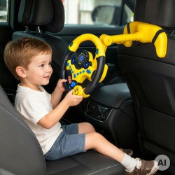 WOOPIE Interaktívny volant so zvukovými a svetelnými efektmi – žltý