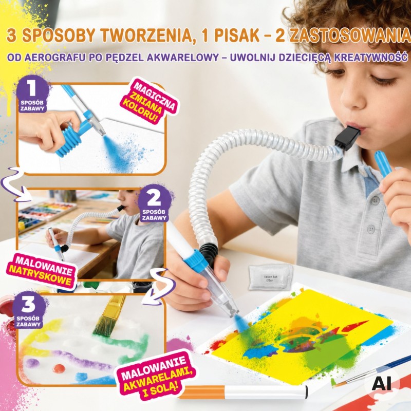 WOOPIE Kreatívna výtvarná súprava na maľovanie a tvorenie 3v1 (42 dielov)