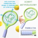 Woopie Detské rakety na bedminton a tenis Dinosaurus – Set s penovou loptičkou a košíkom