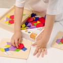 VIGA Drewniana Mozaika Geometryczna Klocki Dienesa Układanka Logiczna Montessori148 el