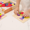 VIGA Drewniana Mozaika Geometryczna Klocki Dienesa Układanka Logiczna Montessori148 el