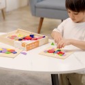 VIGA Drewniana Mozaika Geometryczna Klocki Dienesa Układanka Logiczna Montessori148 el