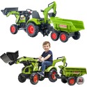 FALK Traktor na Pedały Claas Axos 330 z Koparką i Przyczepą 3-7 lat