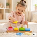 VIGA Drewniany Geometryczny Sorter Labirynt