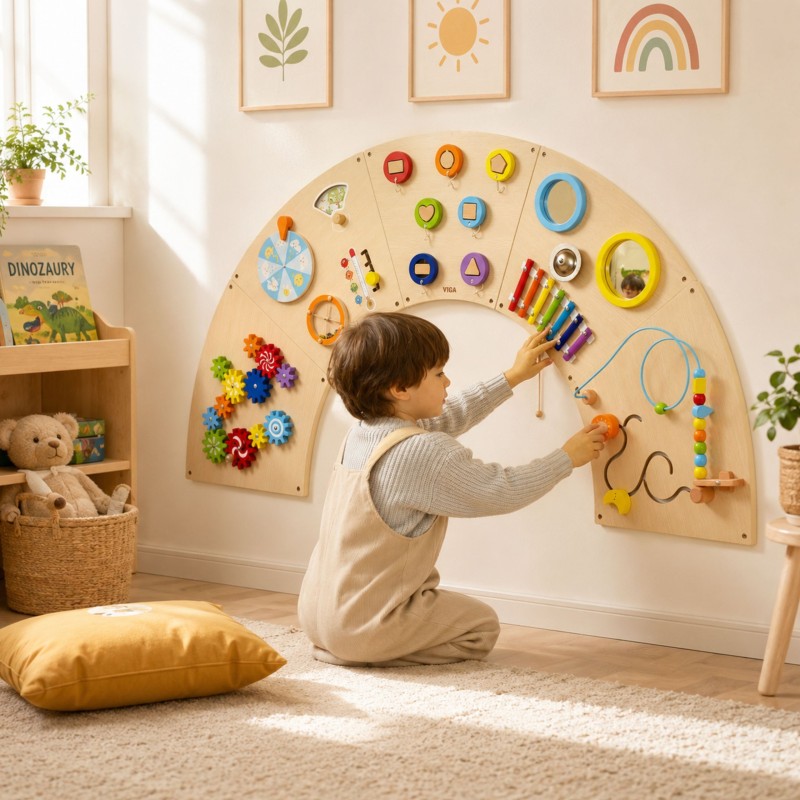 VIGA Tablica Manipulacyjna Ścienna Łuk Montessori