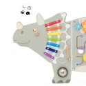 Viga Drevený nástenný aktivity panel Dinosaurus Triceratops – Edukačná tabuľa