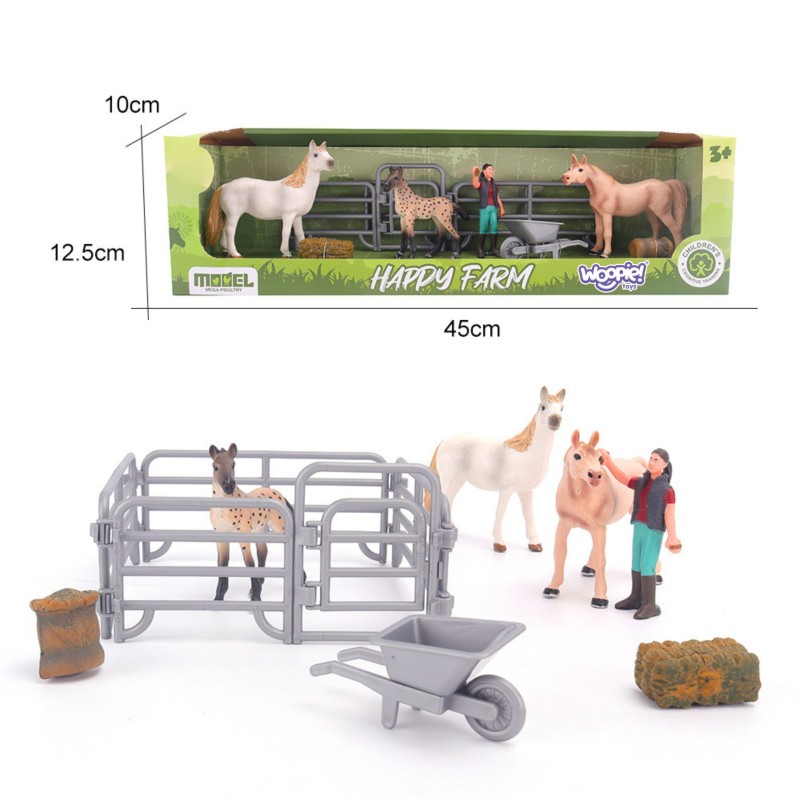 Woopie Sada figúrok Farma s koňmi a farmárom 11 dielov