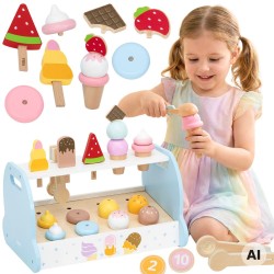 Viga Toys Drevená hračka pokladňa