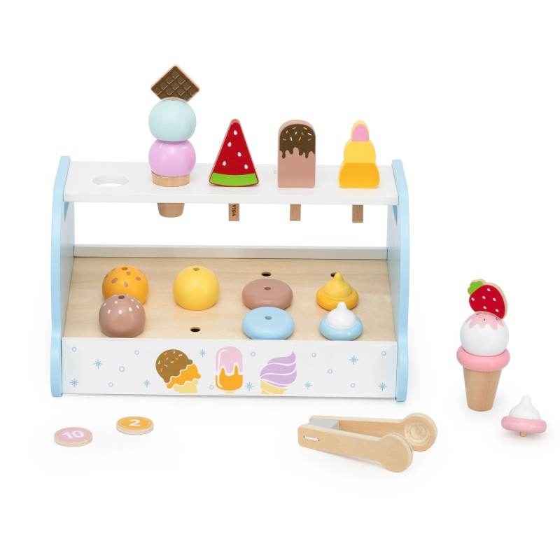 Viga Toys Drevená hračka pokladňa