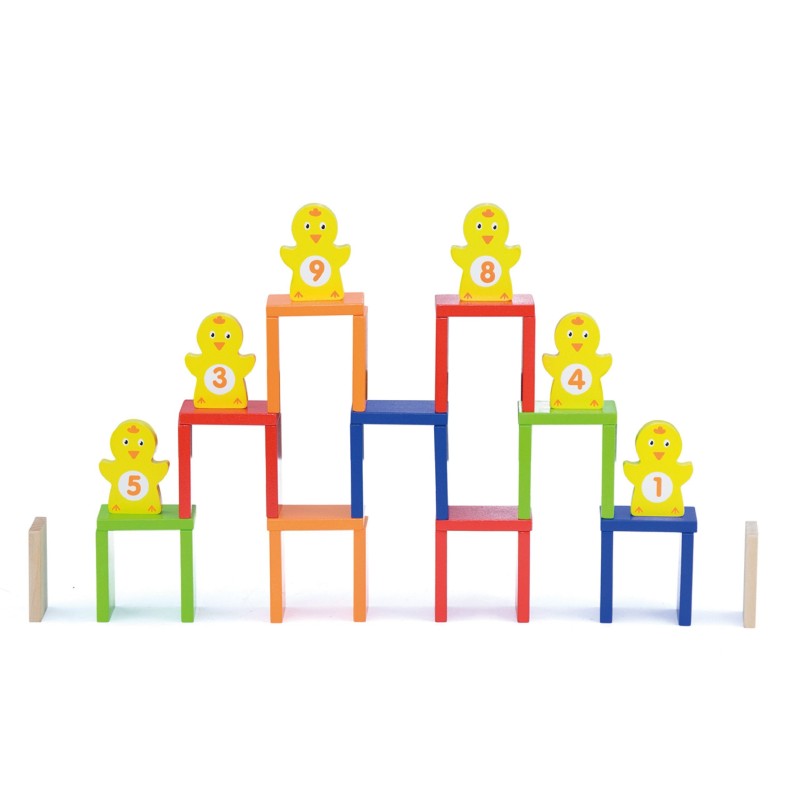 Viga Drevená domino dráha s prekážkami 122 dielov