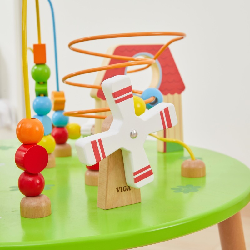 Viga Drevený edukačný senzorický stôl XXL Montessori s motorickým labyrintom