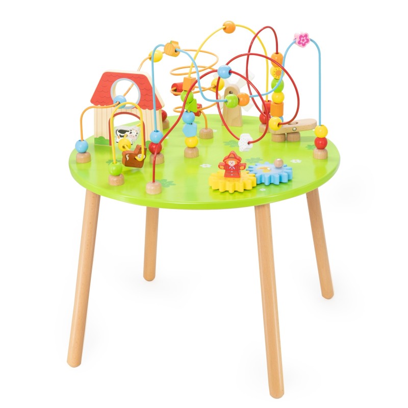 Viga Drevený edukačný senzorický stôl XXL Montessori s motorickým labyrintom