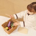 Viga Toys Drevený krájací set s ovocím a zeleninou
