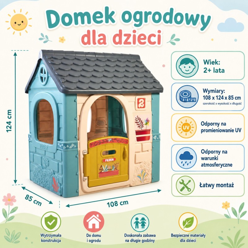 FEBER Domek Ogrodowy dla Dzieci Casual Skrzynka na Listy