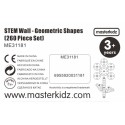 MASTERKIDZ Zestaw Geometrycznych Kształtów Klocków do Paneli Ściennych STEM 260 el.