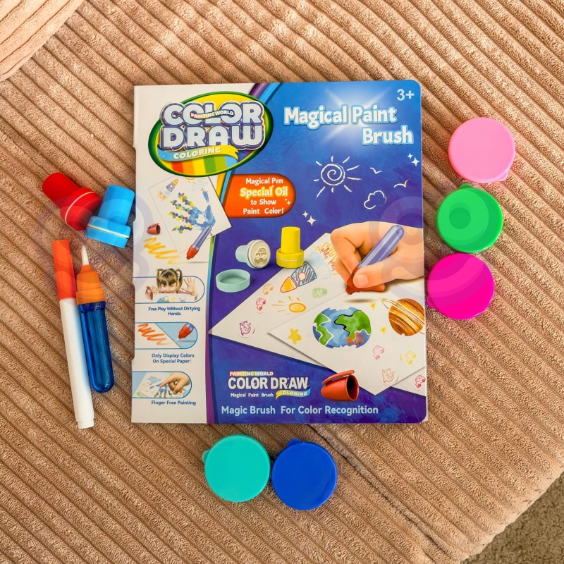 WOOPIE Magiczny Pędzel Zestaw Kreatywny Do Rysowania Pieczątki Dzieci 3+