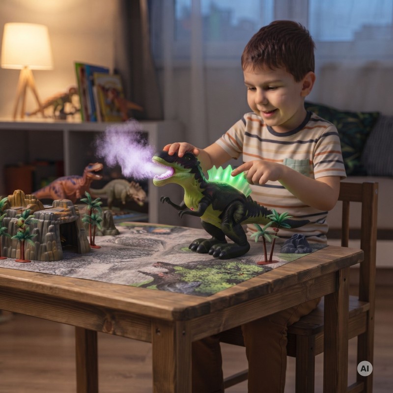 WOOPIE Chodzący Dinozaur Tyrannosaurus Rex Efekty Świetlne i Dźwiękowe