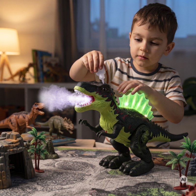 WOOPIE Chodzący Dinozaur Tyrannosaurus Rex Efekty Świetlne i Dźwiękowe