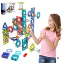 WOOPIE Klocki Magnetyczne Konstrukcyjne 3D Zestaw Edukacyjny Tor Kulkowy Kulodrom 113 el.