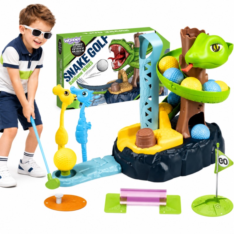WOOPIE Zručnostná hra Mini Golf Snake Golf so šmýkačkou a príslušenstvom