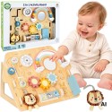 Woopie Drevená manipulačná doska Domček 2v1 Montessori