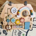 Woopie Drevená manipulačná doska Domček 2v1 Montessori