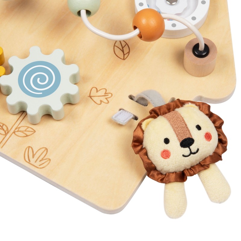 Woopie Drevená manipulačná doska Domček 2v1 Montessori