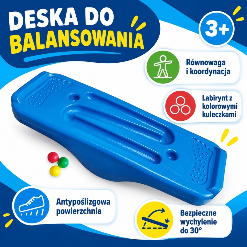 Woopie Balančná doska s labyrintom – Modrá