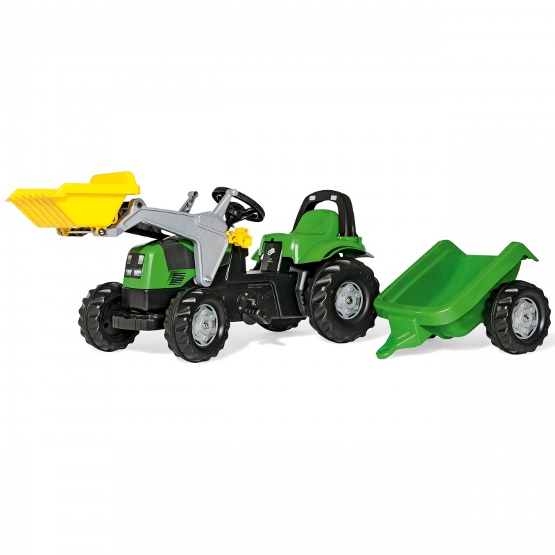 Šlapací traktor Rolly Toys Deutz-Fahr Kid s prívesom