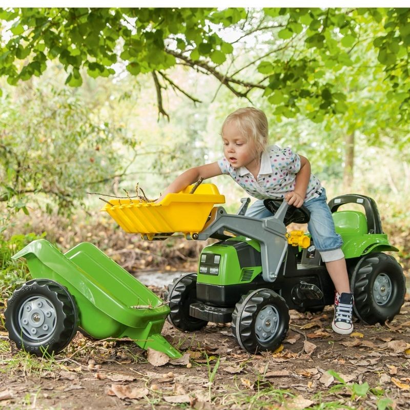 Šlapací traktor Rolly Toys Deutz-Fahr Kid s prívesom