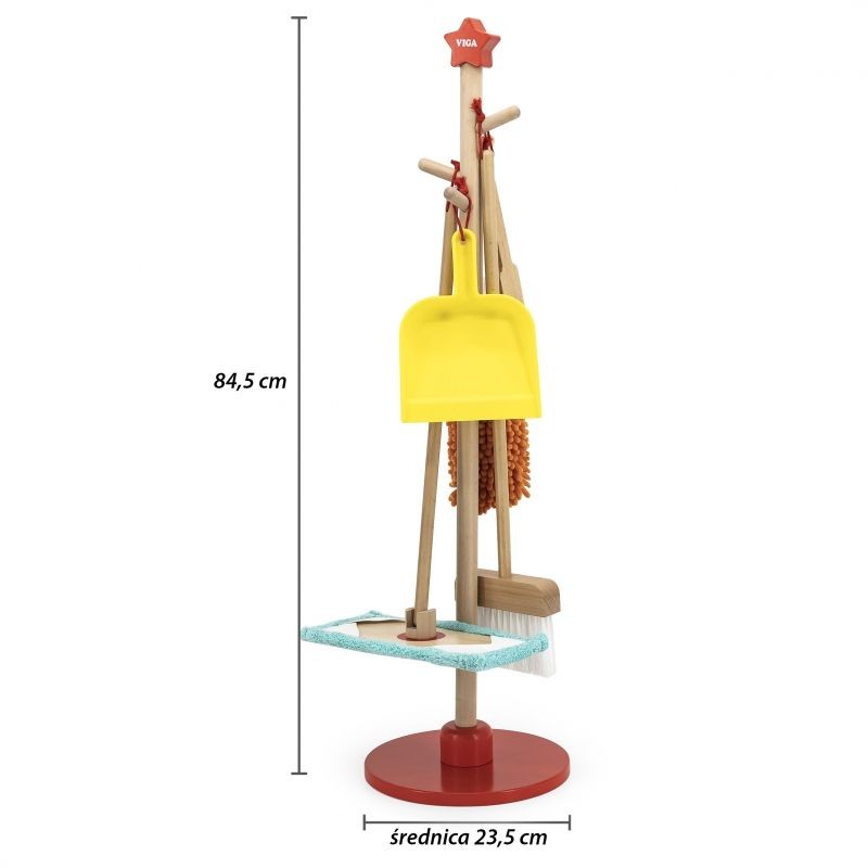 Drevená sada čistiacich nástrojov VIGA 6 ks.