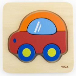 VIGA Moje prvé drevené puzzle Auto