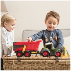 DICKIE ABC Happy Fendt Traktor s vlečkou 65cm