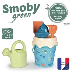 Smoby Green Vedro a krhlička s hračkami do piesku - bioplast