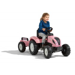 FALK Šlapací Traktor Pink Country Star s Vlečkou od 3 rokov