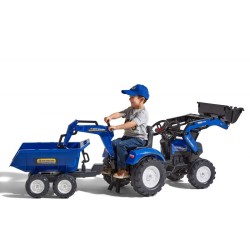 FALK Šlapací Traktor New Holland s Maxi Vlečkou a Lyžicou od 3 rokov