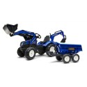 FALK Šlapací Traktor New Holland s Maxi Vlečkou a Lyžicou od 3 rokov