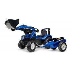 FALK New Holland Traktor na Pedále s Vlečkou a Lyžicou od 3 rokov