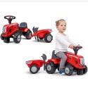 FALK Baby Mac Cormick Červený Detský traktor s vlečkou od 12 mesiacov
