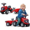 FALK Baby Case IH Ride-On Červený Detský Traktor s Vlečkou od 12 mesiacov