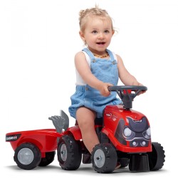 FALK Baby Case IH Ride-On Červený Detský traktor s vlečkou od 12 mesiacov