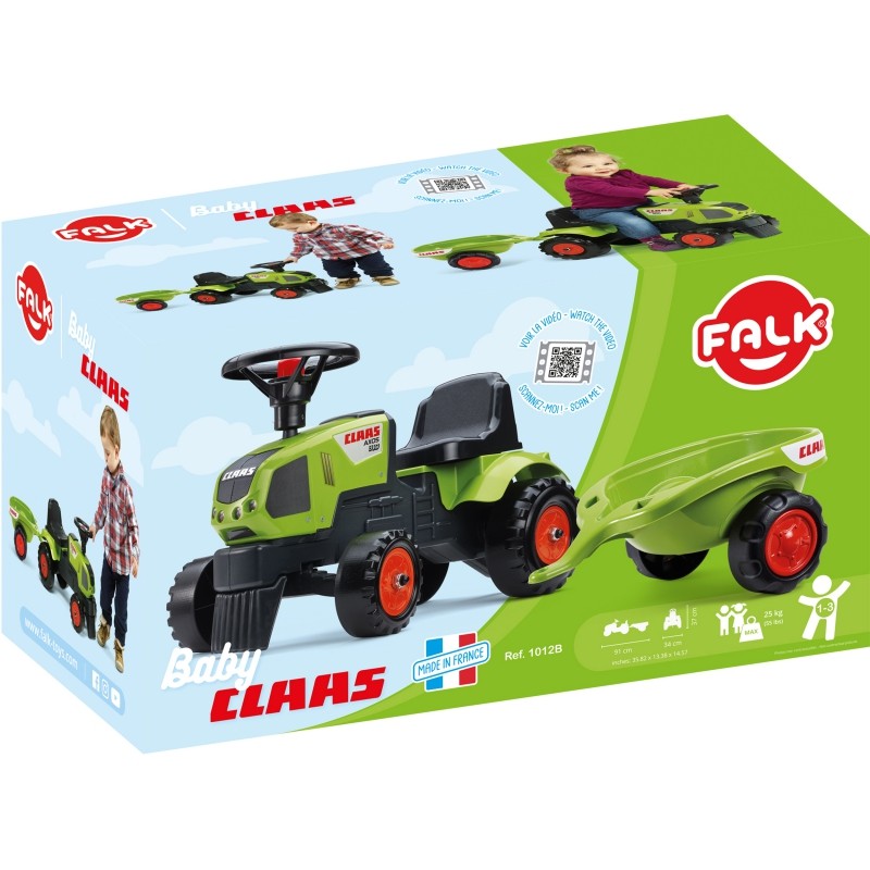 FALK Traltorík Baby Claas Axos 310 s vlečkou od 1 roka