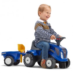 FALK Traktorík Baby New Holland s vlečkou od 1 roka